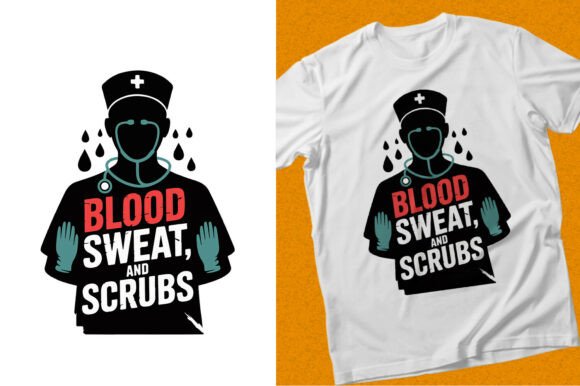 Blood Sweat and Scrubs Nurse SVG T-shirt