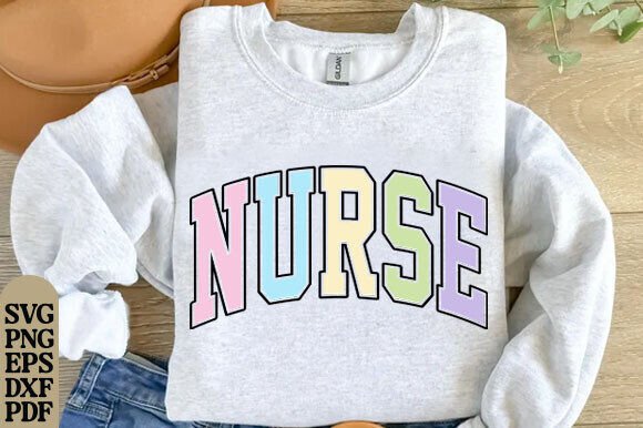 Colorful Nurse PNG & Retro SVG Design Review