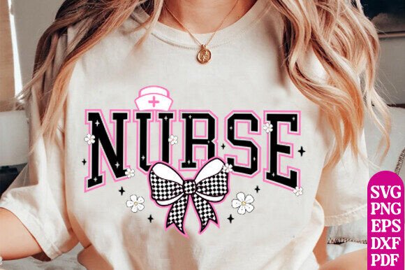 Nurse Bow SVG, Retro Nurse SVG, Nurse