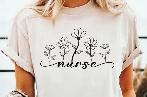 Nurse SVG, Nurse Floral SVG