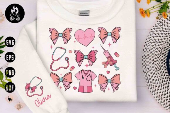 Personalized Nurse Bow Medical SVG
