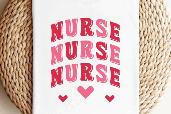 Retro Valentine Day Nurse SVG T-shirt
